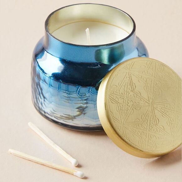 Anthropologie Volcano Mini Capri 4.5oz Blue Candle - Picture 1 of 2